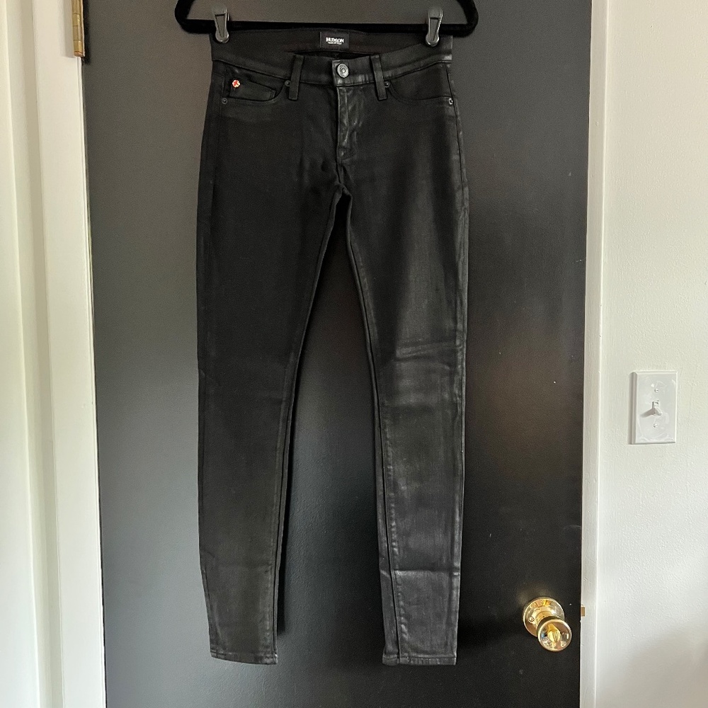 Hudson Krista Super Skinny Coated Jean (size 26)